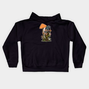 Magical mushroom gnome Kids Hoodie